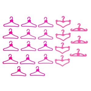 NWOT Barbie Pink Doll Clothes Hangers Lot (Set of 21)